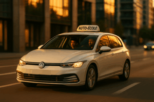 voiture auto école ambiance chaleureuse